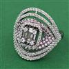 American Diamond Adjustable Ring with Black Plating