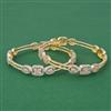 American Diamond Classic Bangles with 2 Tone Plating