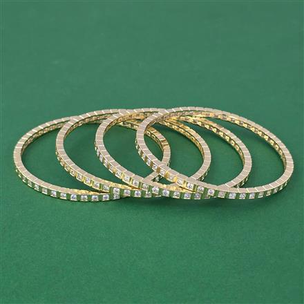 American Diamond Classic Bangles with Gold Plating