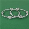 American Diamond Classic Bangles with Rhodium Plating
