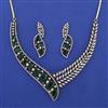 American Diamond Classic Necklace with Mehndi Plating