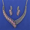 American Diamond Classic Necklace with Mehndi Plating