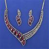 American Diamond Classic Necklace with Mehndi Plating