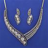 American Diamond Classic Necklace with Mehndi Plating