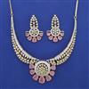 American Diamond Classic Necklace with 2 Tone Plating