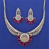 American Diamond Classic Necklace with 2 Tone Plating