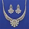 American Diamond Classic Necklace with 2 Tone Plating