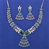 American Diamond Classic Necklace with Rhodium Plating