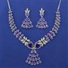 American Diamond Classic Necklace with Rhodium Plating