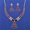 American Diamond Classic Necklace with Rhodium Plating