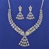 American Diamond Classic Necklace with Rhodium Plating