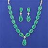 American Diamond Classic Necklace with Rhodium Plating
