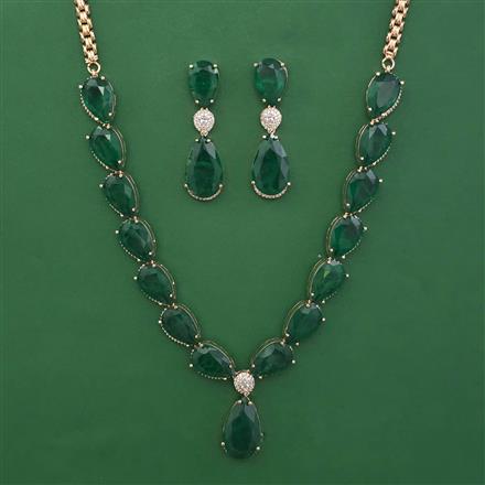 American Diamond Hazoorilal Necklace with Carat Plating