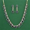American Diamond Classic Necklace with 2 Tone Plating