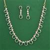 American Diamond Classic Necklace with 2 Tone Plating