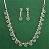 American Diamond Classic Necklace with 2 Tone Plating