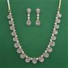 American Diamond Classic Necklace with 2 Tone Plating