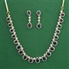 American Diamond Classic Necklace with 2 Tone Plating