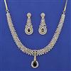 American Diamond Classic Necklace with 2 Tone Plating