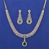 American Diamond Classic Necklace with 2 Tone Plating