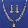 American Diamond Classic Necklace with 2 Tone Plating