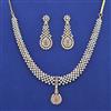 American Diamond Classic Necklace with 2 Tone Plating