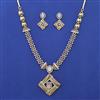 American Diamond Classic Necklace with 2 Tone Plating