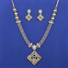American Diamond Classic Necklace with 2 Tone Plating