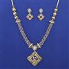 American Diamond Classic Necklace with 2 Tone Plating