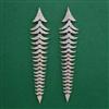 American Diamond Long Earring with Rhodium Plating 2 Tone Plating Mehndi Plating Carat Plating