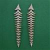 American Diamond Long Earring with Rhodium Plating 2 Tone Plating Mehndi Plating Carat Plating