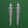 American Diamond Long Earring with Rhodium Plating 2 Tone Plating Mehndi Plating Carat Plating