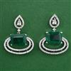 American Diamond Classic Earring with Rhodium Plating