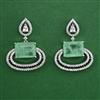 American Diamond Classic Earring with Rhodium Plating