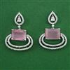 American Diamond Classic Earring with Rhodium Plating