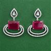 American Diamond Classic Earring with Rhodium Plating
