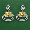 American Diamond Classic Earring with Rhodium Plating