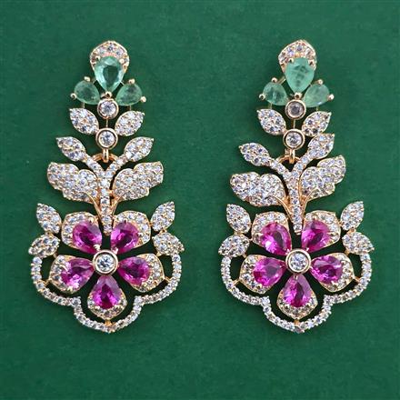 American Diamond Classic Earring with Carat Plating