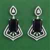 American Diamond Classic Earring with Rhodium Plating