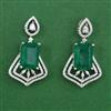 American Diamond Classic Earring with Rhodium Plating