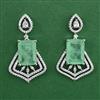 American Diamond Classic Earring with Rhodium Plating