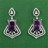 American Diamond Classic Earring with Rhodium Plating