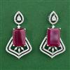 American Diamond Classic Earring with Rhodium Plating