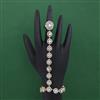 American Diamond Adjustable Hath Pan with Rhodium Plating 2 Tone Plating Mehndi Plating