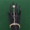 American Diamond Adjustable Hath Pan with Rhodium Plating 2 Tone Plating Mehndi Plating