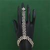 American Diamond Adjustable Hath Pan with Rhodium Plating 2 Tone Plating Mehndi Plating