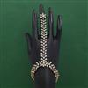 American Diamond Adjustable Hath Pan with Rhodium Plating 2 Tone Plating Mehndi Plating
