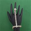 American Diamond Adjustable Hath Pan with Rhodium Plating 2 Tone Plating Mehndi Plating