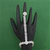 American Diamond Adjustable Hath Pan with Rhodium Plating 2 Tone Plating Mehndi Plating