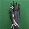 American Diamond Adjustable Hath Pan with Rhodium Plating 2 Tone Plating Mehndi Plating